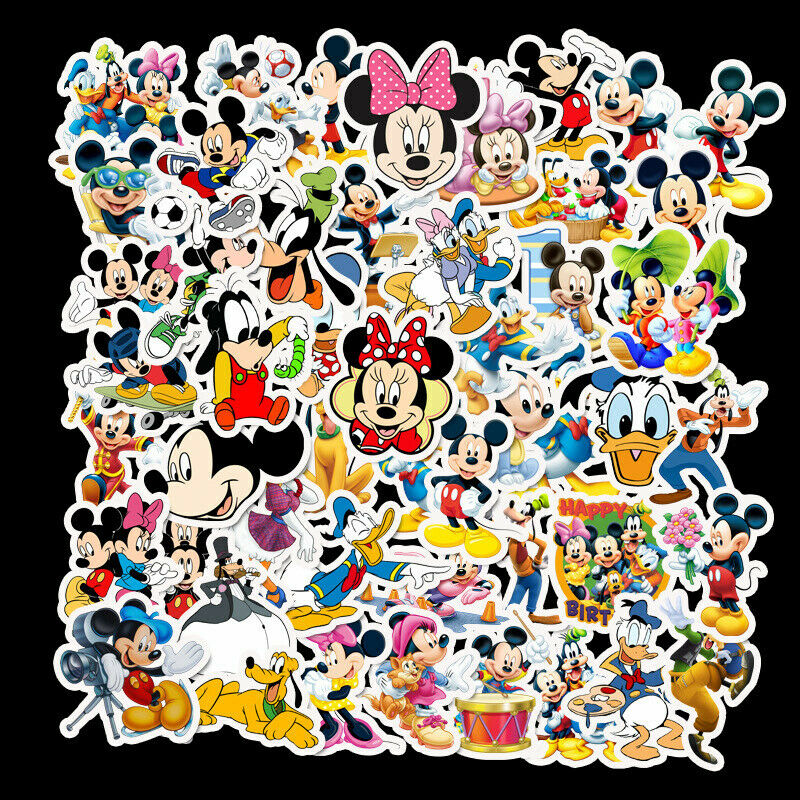 50 pcs Mickey Mouse and Friends Stickers bomb Vinyl Skateboard Luggage Laptop