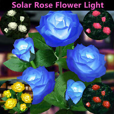 5Head Solar Power Rose Flower Garden Stake Outdoor Landscape Lamp Yard LED Light
