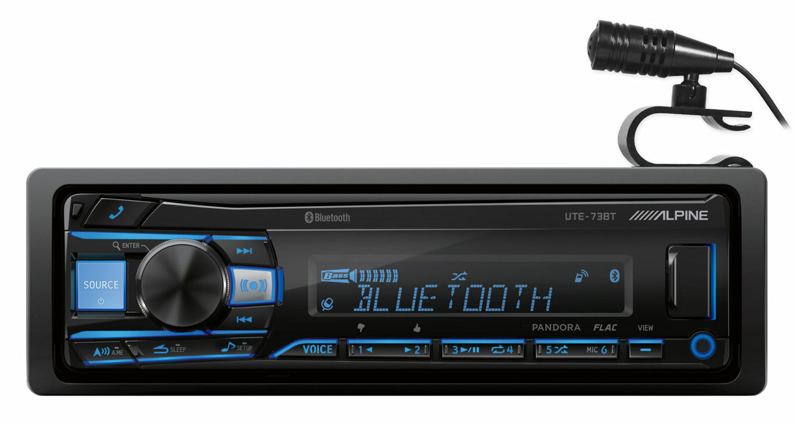 ALPINE UTE-73BT Digital Media Advanced Bluetooth Car Stereo Receiver w/AUX/USB