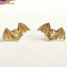 Cute Gold Plated bat shape Stud Earrings for Women 1 Pair Halloween gift