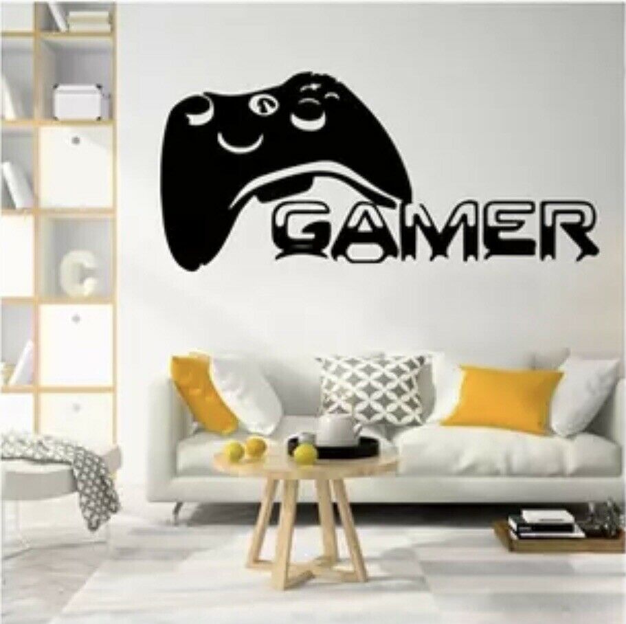 Gamer Video Game Theme Wall Decal Large Wall Sticker Gift Free Shipping Sale
