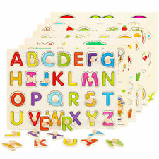Kids Alphabet learning educational toy ABC Numbers 123 wooden Prek School Fun
