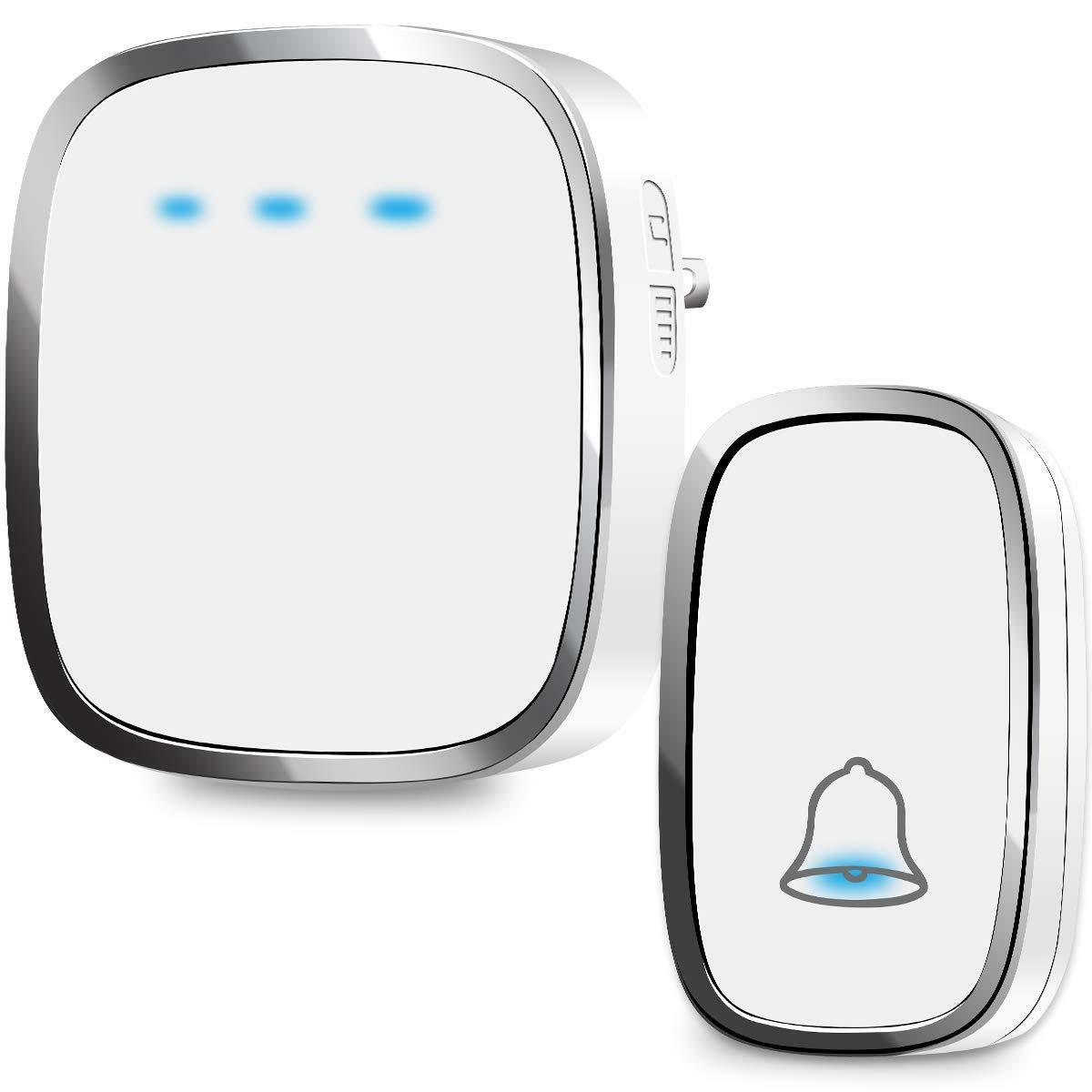 Wireless Doorbell, Plug and Play Waterproof Door Bell Kit;