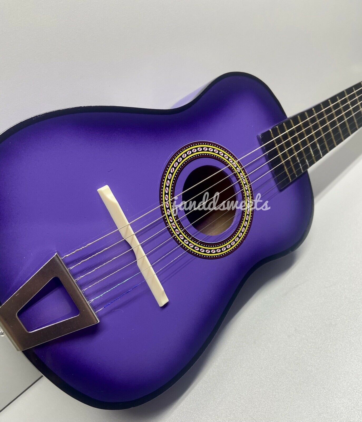 23” Mini Acoustic Guitar Wood Beginner Pratical Small Guitarra Kids USA Purple