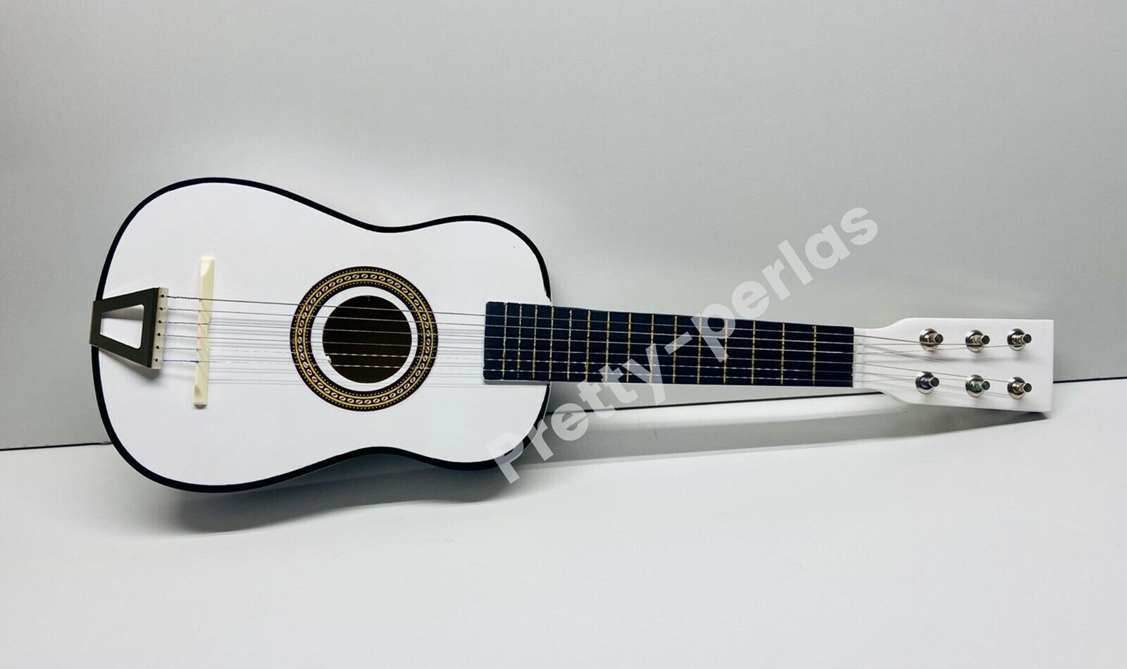 23” Mini Acoustic Guitar Wood Beginner White Small Guitarra for Kids USA Sell