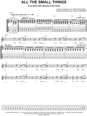 All the Small Things Sheet Music by blink-182 - Guitar TAB