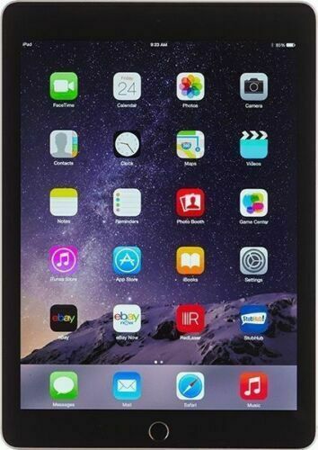 Apple iPad Air 2 64 GB Wi-Fi 9.7in Space Gray Newest IOS 15 Excellent Condition