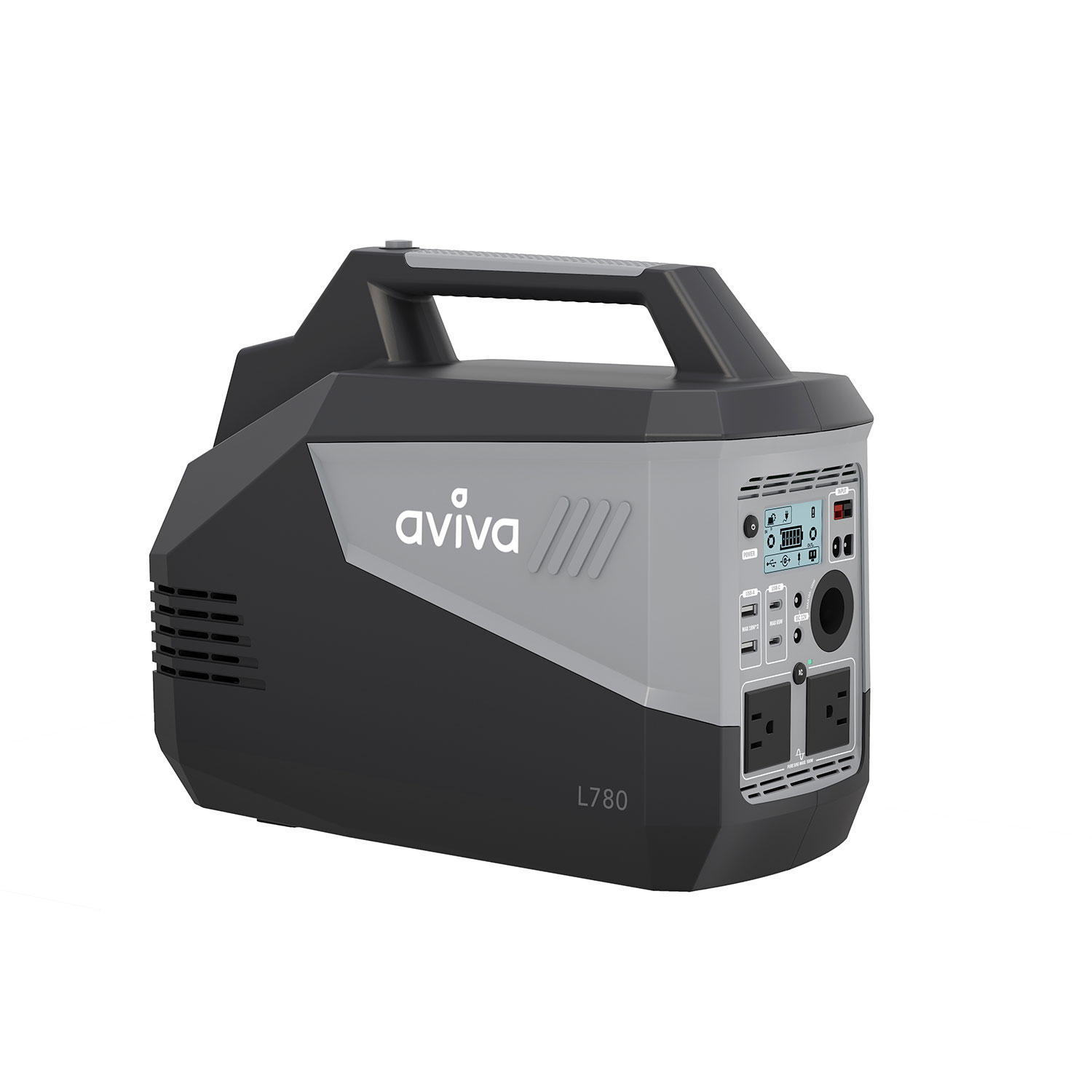Aviva L780 Portable Power Station, 786 Wh Portable Lithium-Ion Battery, Supports 500 W Devices (2500 W Surge), Pure Sine