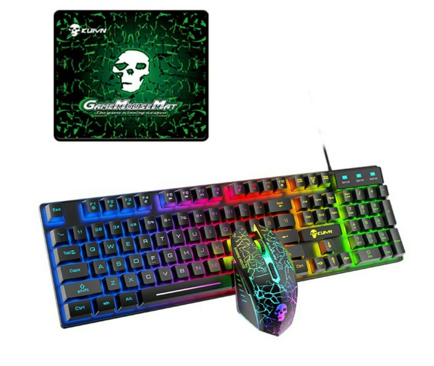 Gaming Keyboard and Mouse Combo RGB Wired, Daxin Computer Accessories For PC/PS4