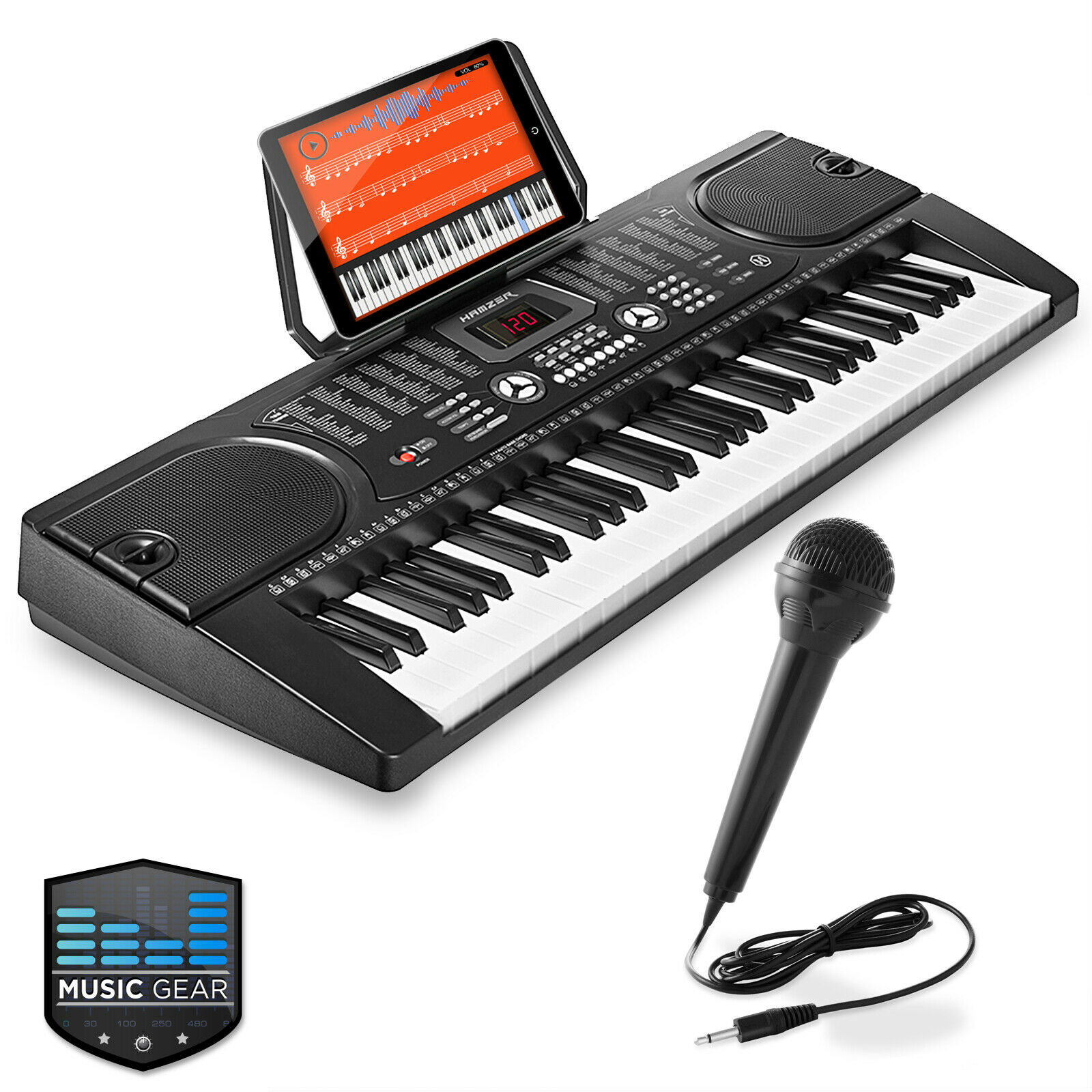 61-Key Digital Music Piano Keyboard - Portable Electronic Musical Instrument