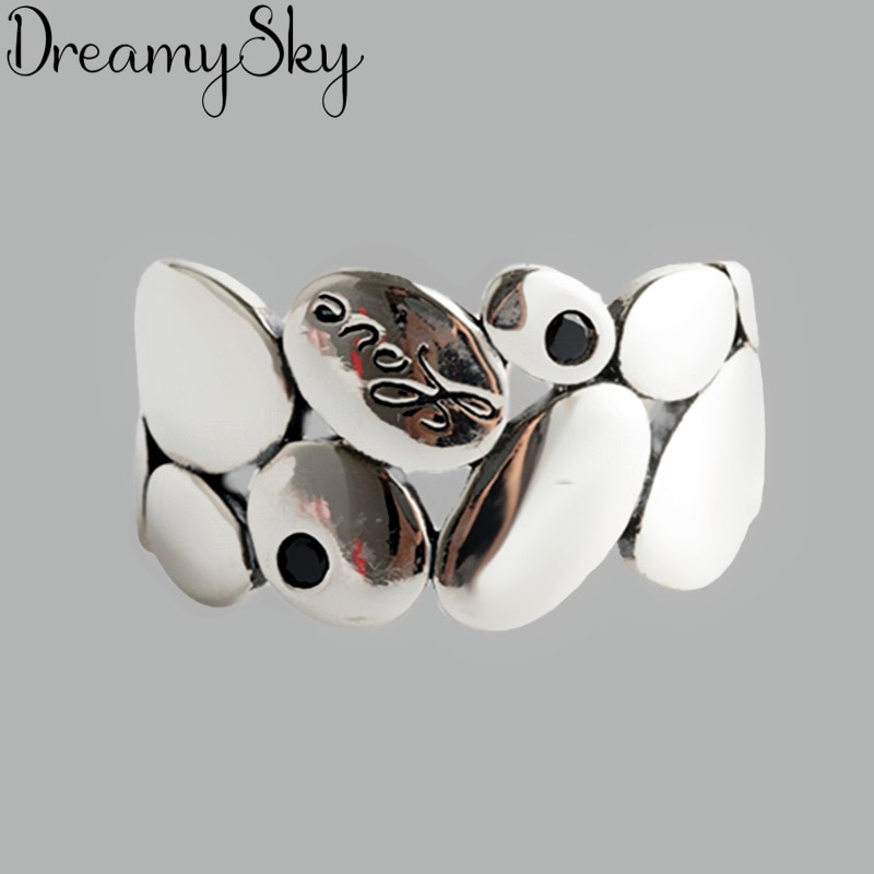 Bijoux Fashion Real Silver Color Leaf Rings for Women Boho Adjustable Antique Rings Anillos
