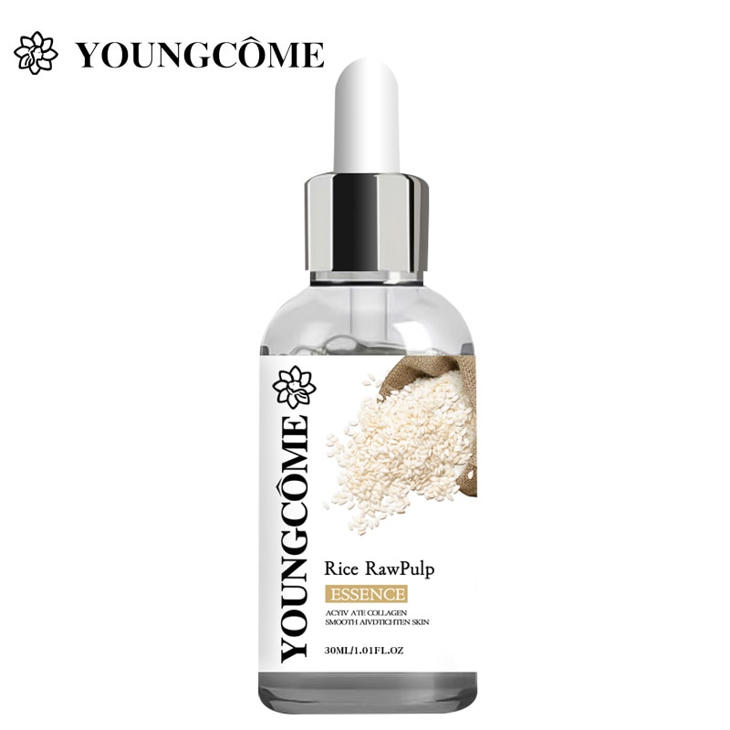 YOUNGCOME 10ML White Rice Face Serum Hyaluronic Whitening Anti Aging Nourishing Moisturizing Essence Facial Beauty Product