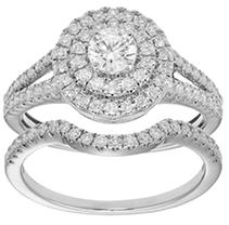 1.00 CT. T.W. Round Diamond Engagement Ring and Band in 14K Gold (I, I1) White7
