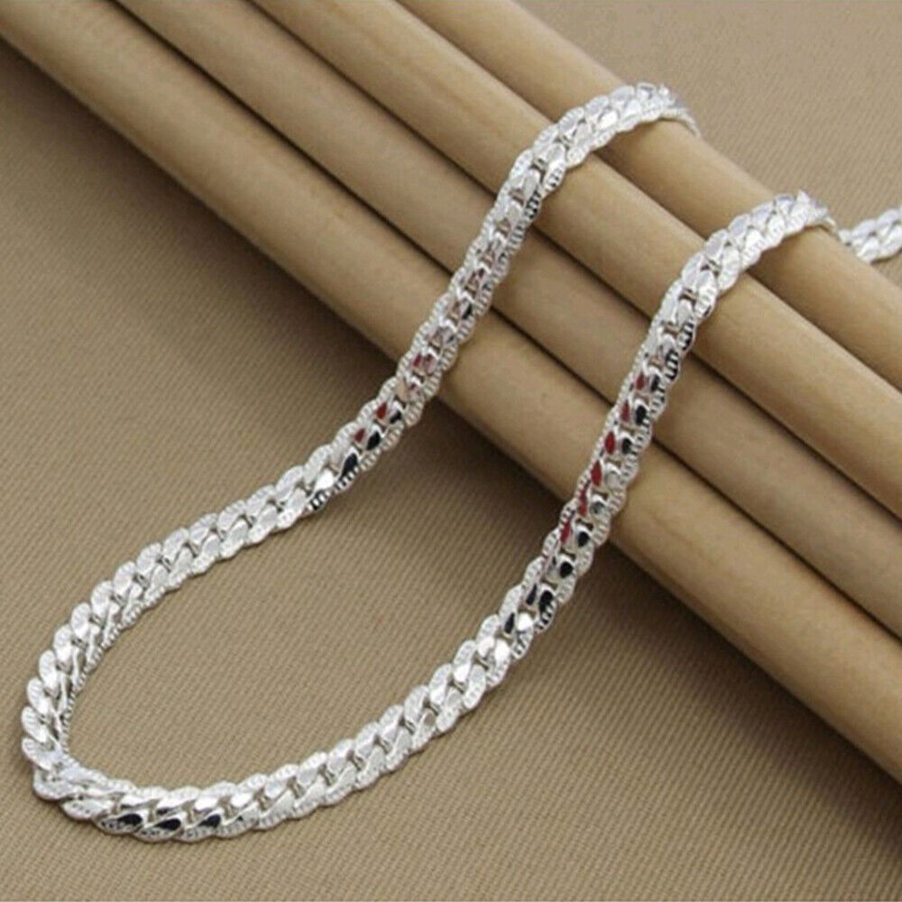 NEW 20" Mens Womens Silver plating 5mm Wide Snake Chain Necklace For Gift