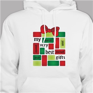 Personalized Christmas Gifts Hooded Sweatshirt - White Hooded - Adult XL (Chest Width 26") by Gifts For You Now